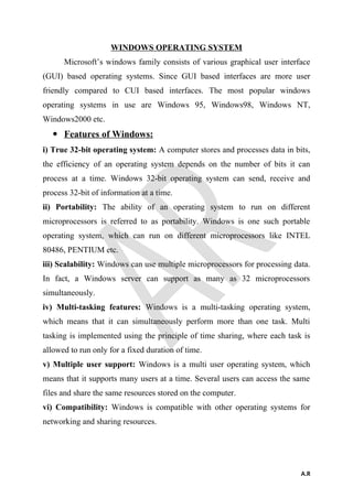 Operating System | PDF | Operating Systems | Computer Software and ...