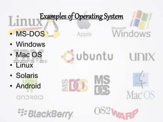 Operating system: COMPUTER | PPT