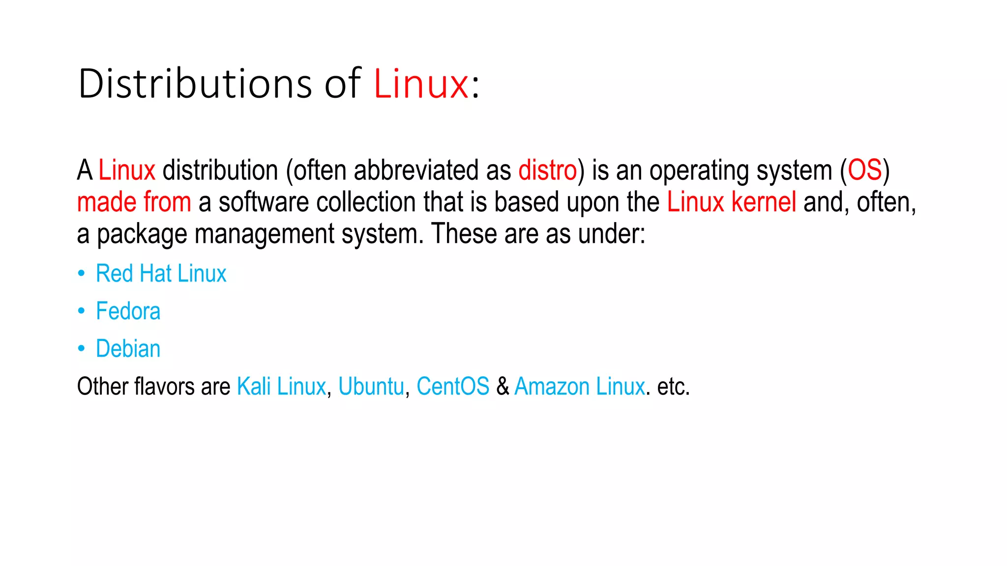 Operating system (Introduction to Linux) | PPTX