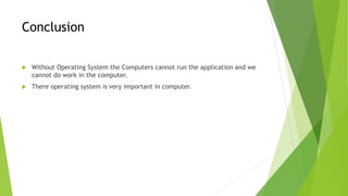 Presentation On Operating system | PPTX