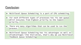 Multilevel queue scheduling | PDF