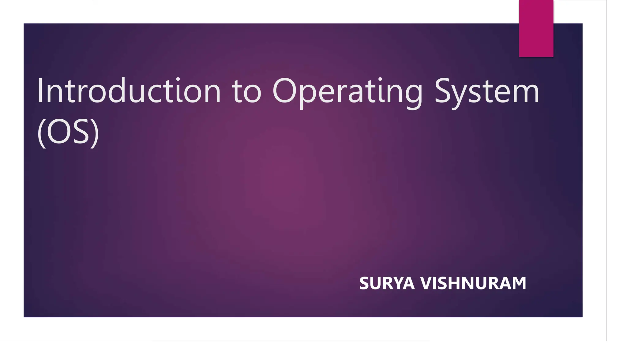 Basic operating systems in computer and it's uses | PPT
