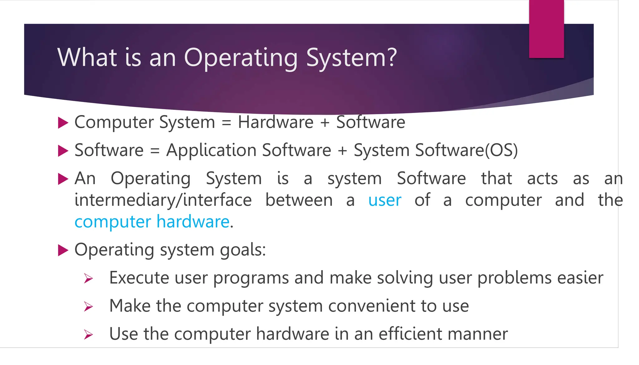 Basic operating systems in computer and it's uses | PPT
