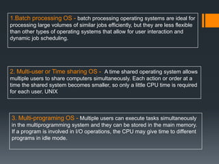 PowerPoint presentation on Operating Systems | PPT