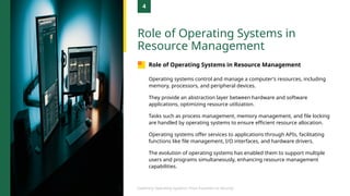 Exploring Operating Systems: From Evolution to Security | PPT