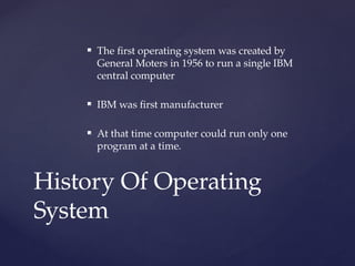 Operating System to control the overall computer in system | PPT