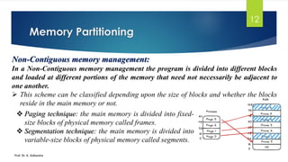 Operating System Concepts-Memory Management by Dr. K. Adisesha | PDF