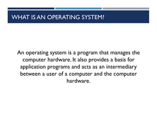 Computer Science, Operating System - Lecture 1 slides | PPT