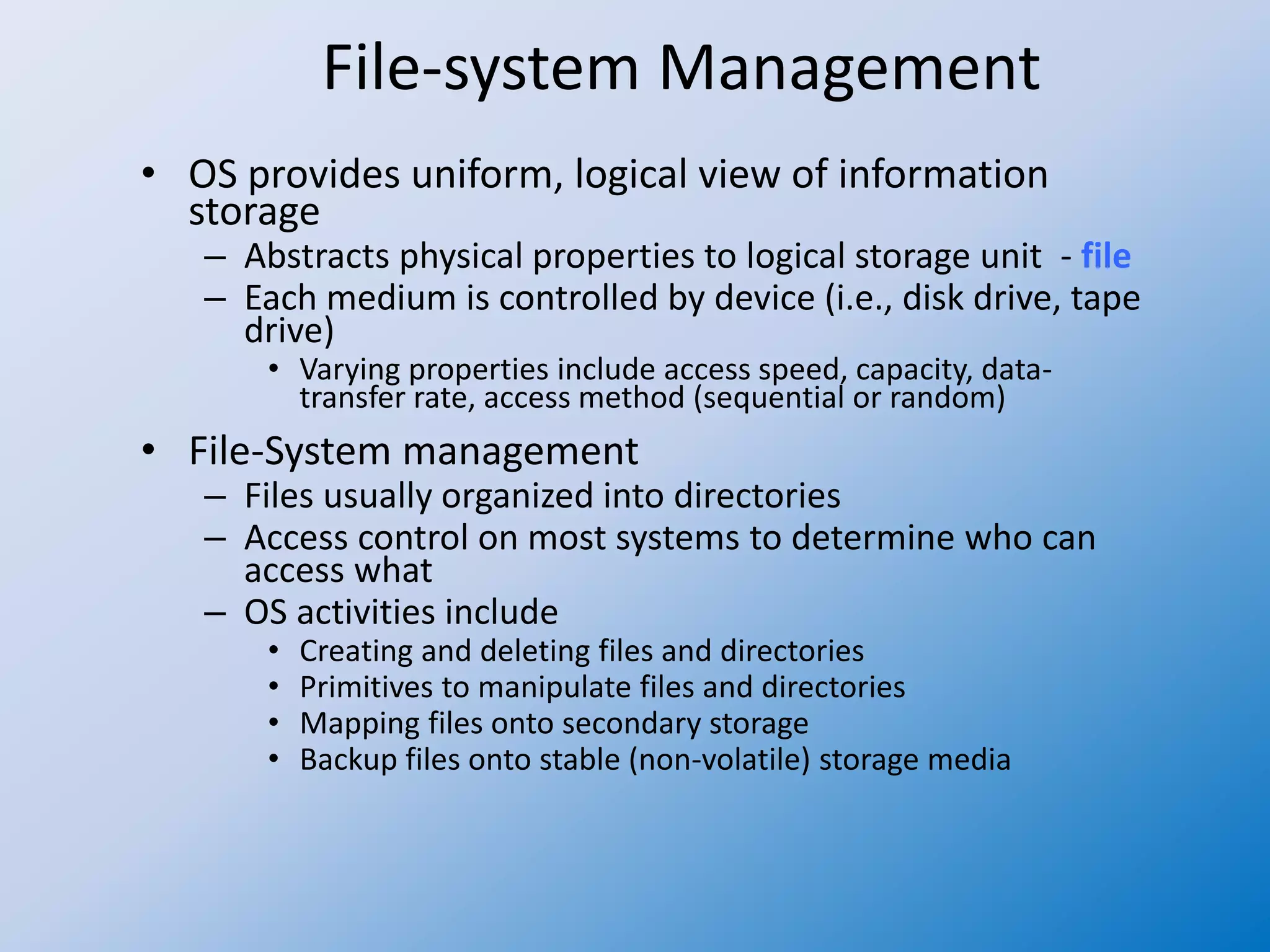 Operating system 05 functions of os | PPT