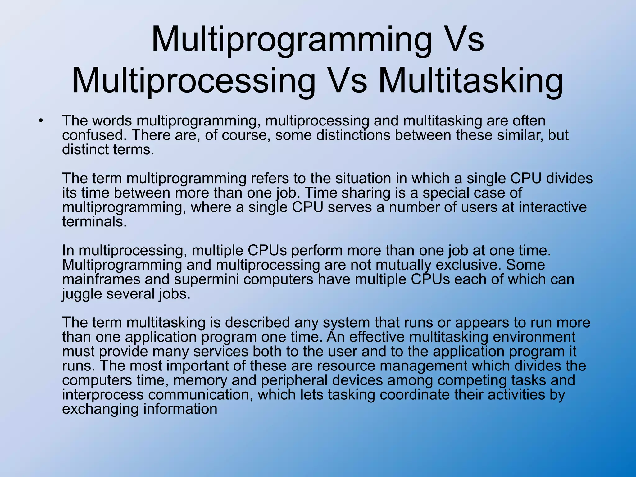 Operating system 08 time sharing and multitasking operating system ...