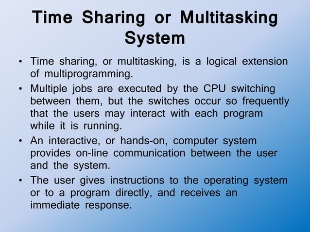 Operating system 08 time sharing and multitasking operating system ...