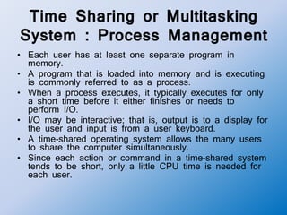 Operating system 08 time sharing and multitasking operating system | PPT