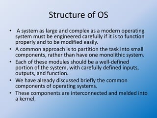 Operating system 13 structure of os and layer design of dos | PPT