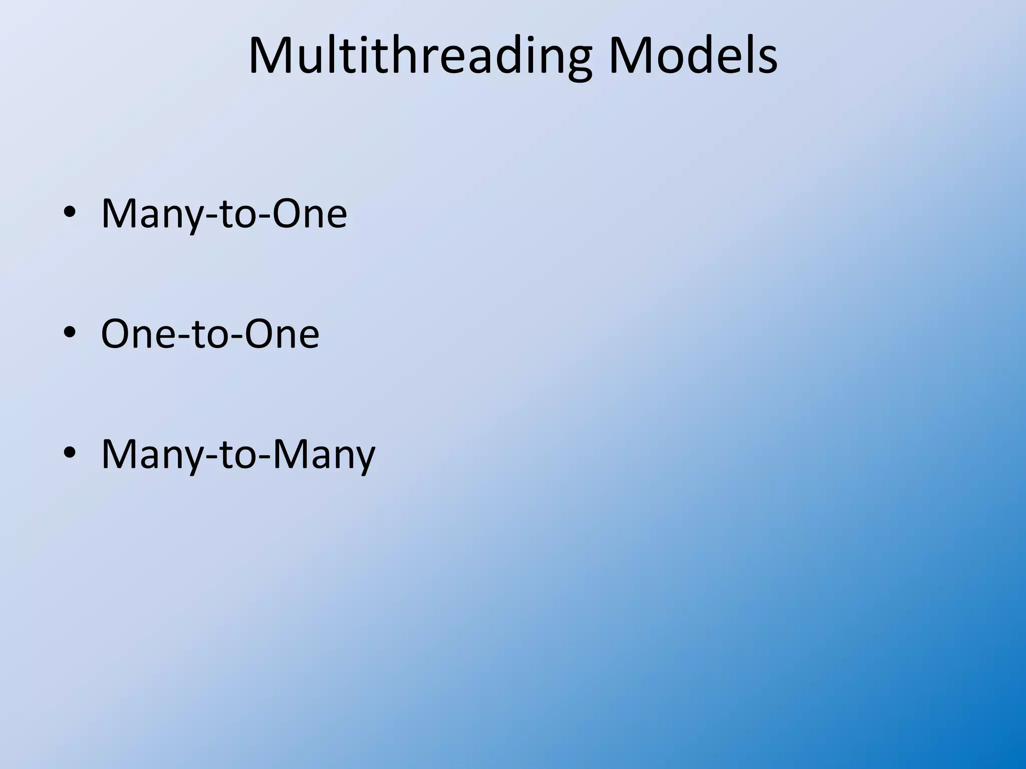 Operating system 21 multithreading models | PPT