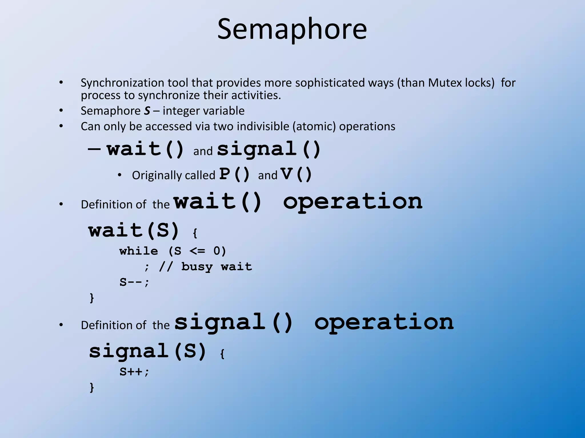 Operating system 24 mutex locks and semaphores | PPTX | Operating ...