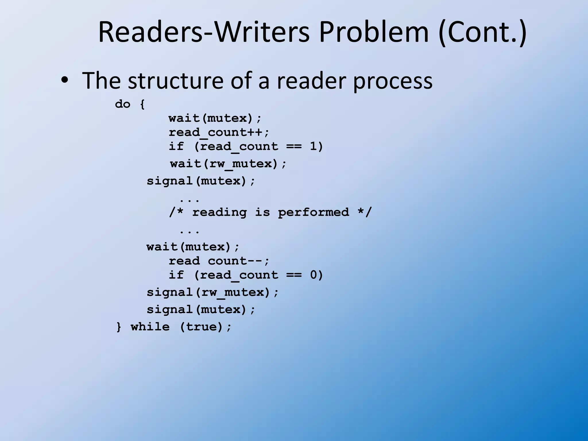 Operating system 25 classical problems of synchronization | PPTX