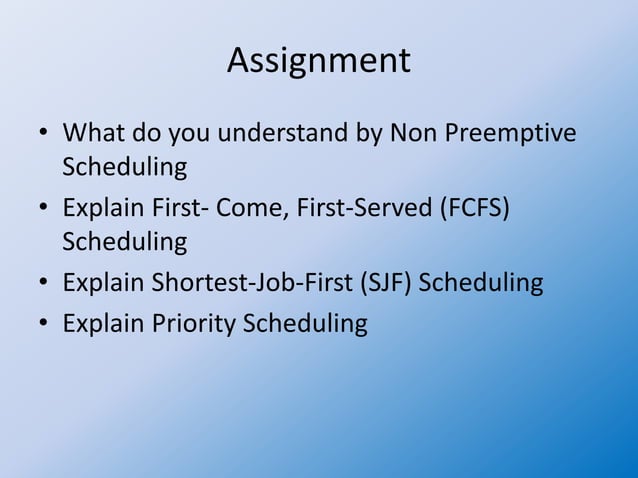 Operating system 29 non preemptive scheduling | PPT