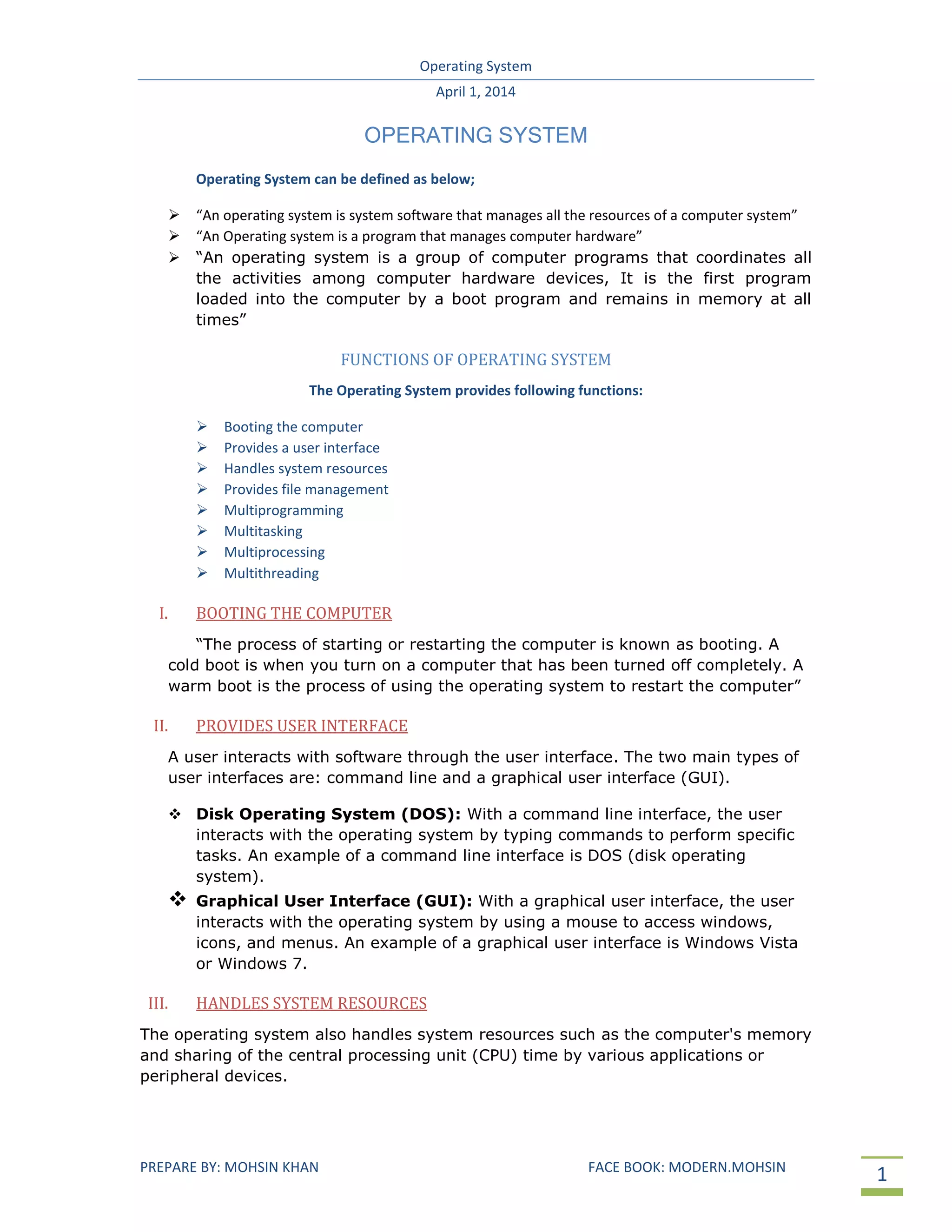 Operating system 3 | DOCX