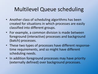 Operating system 30 preemptive scheduling