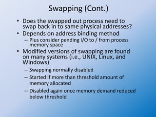 Operating system 33 swapping | PPTX