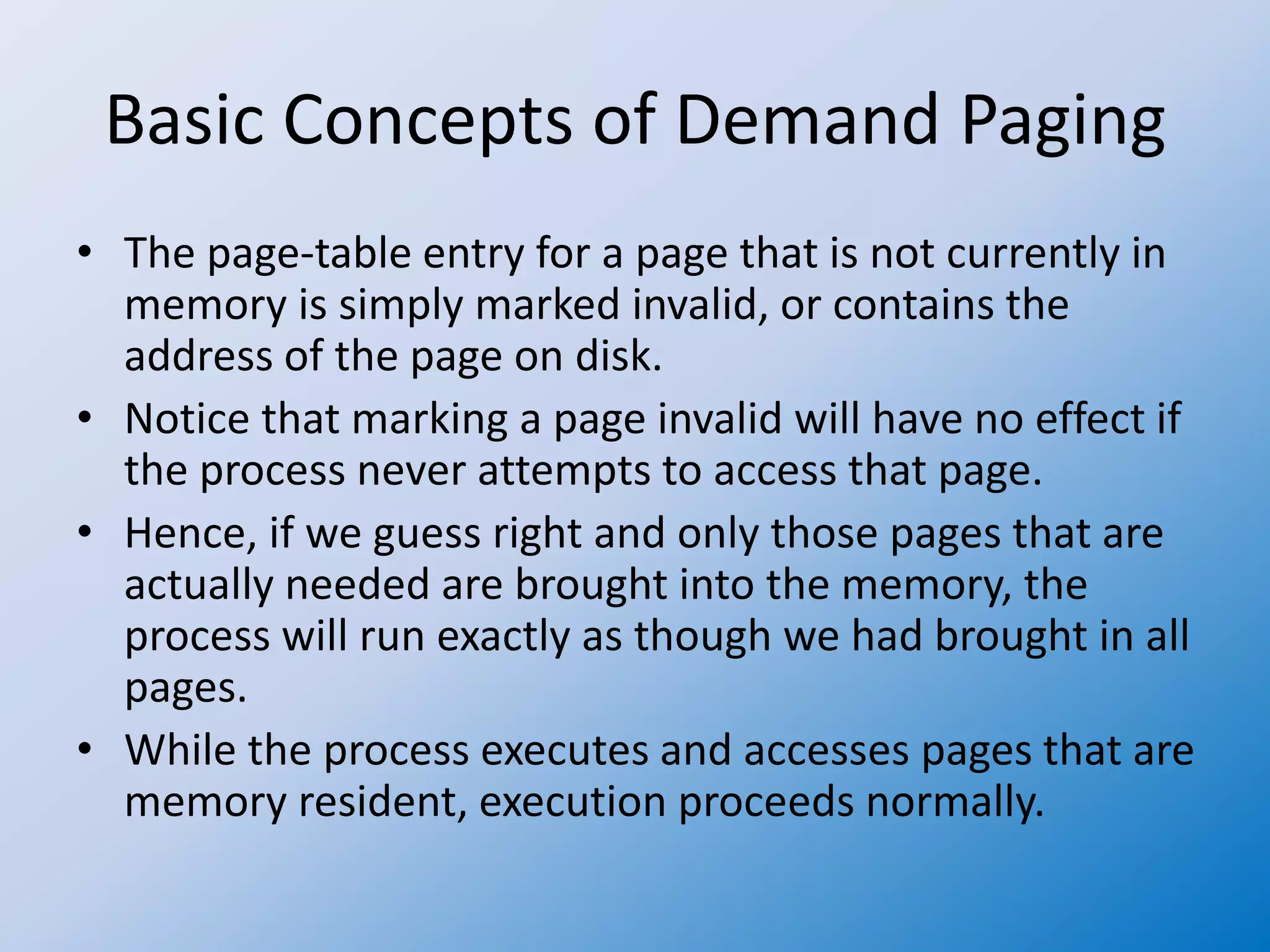 Operating system 37 demand paging | PPTX