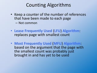 Operating system 40 lru algorithm | PPT