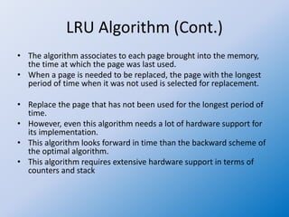 Operating system 40 lru algorithm | PPT