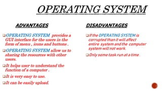 Operating system and its further types | PPT