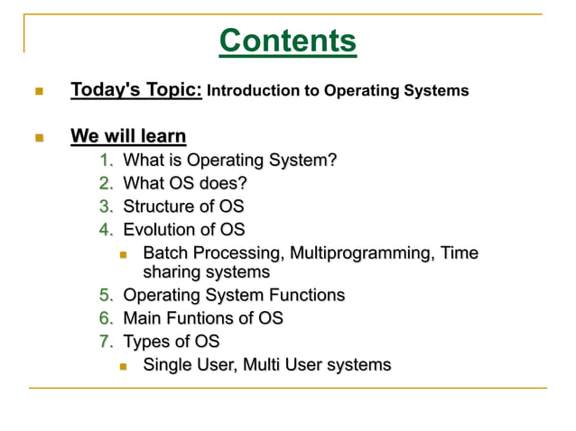 Operating system basic | PPT