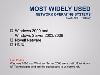 Operating System and Basic Networks | PPT