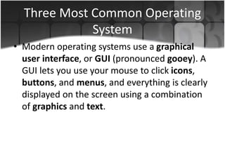 Operating system basics | PPTX