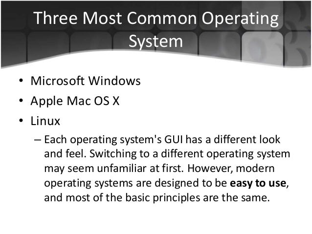 Operating system basics