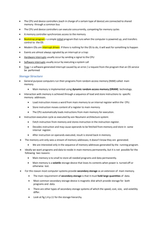 Operating system concepts (notes) | PDF
