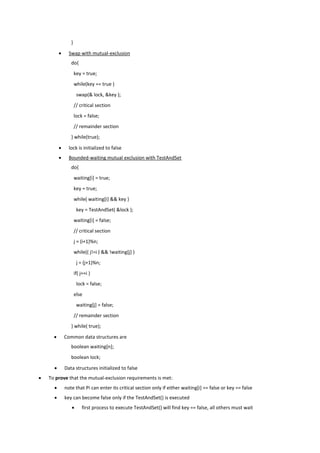 Operating system concepts (notes) | PDF