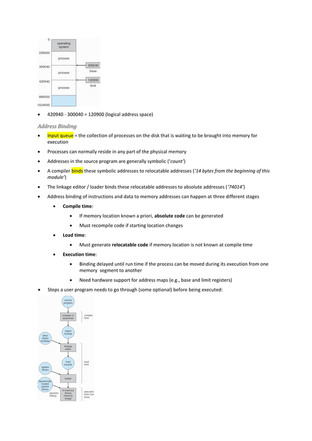 Operating system concepts (notes) | PDF