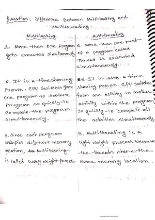 Operating System related questions