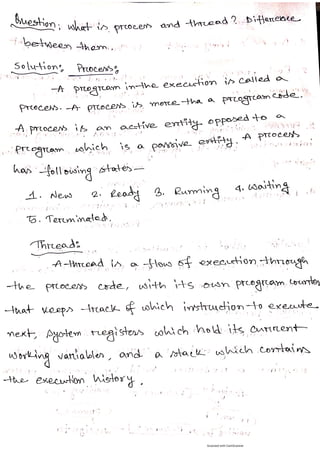 Operating System related questions