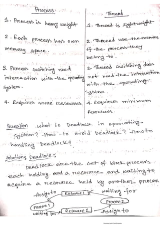 Operating System related questions