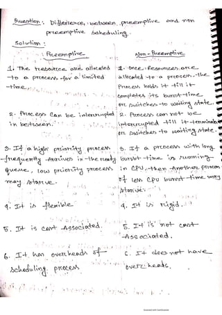 Operating System related questions