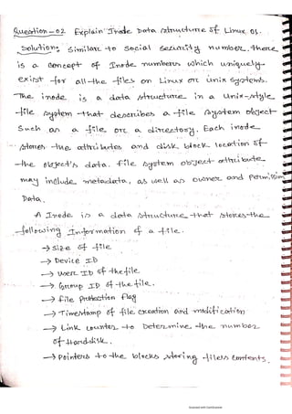 Operating System related questions