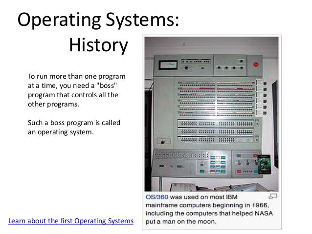 Operating System History Operating System History