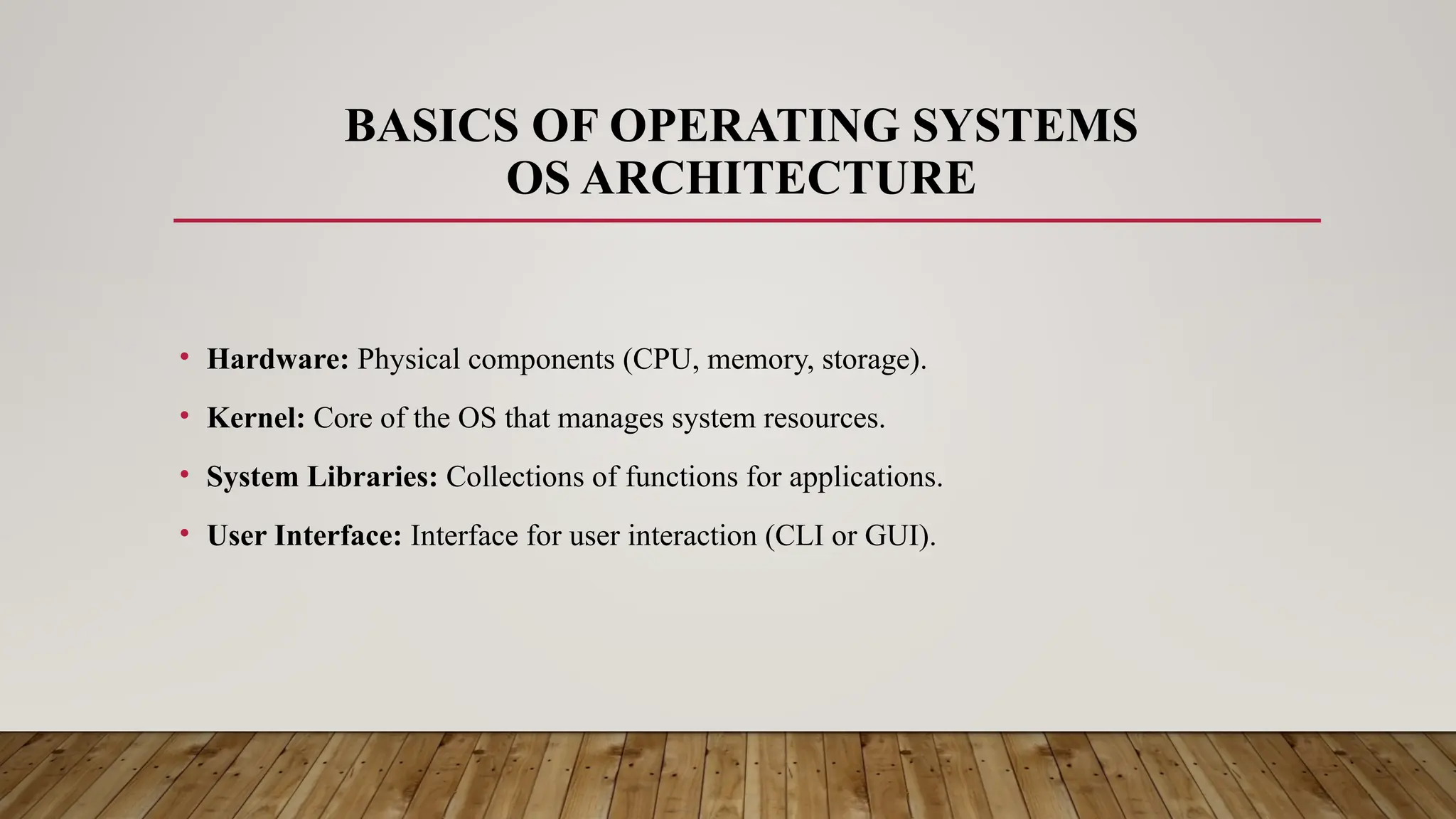 Introduction to operating system, Basic of | PPT
