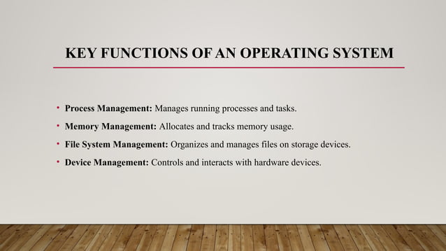 Introduction to operating system, Basic of | PPT