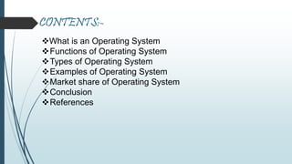 Operating system | PPT