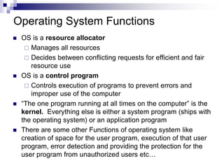 operating system over view.ppt operating sysyems | PPT