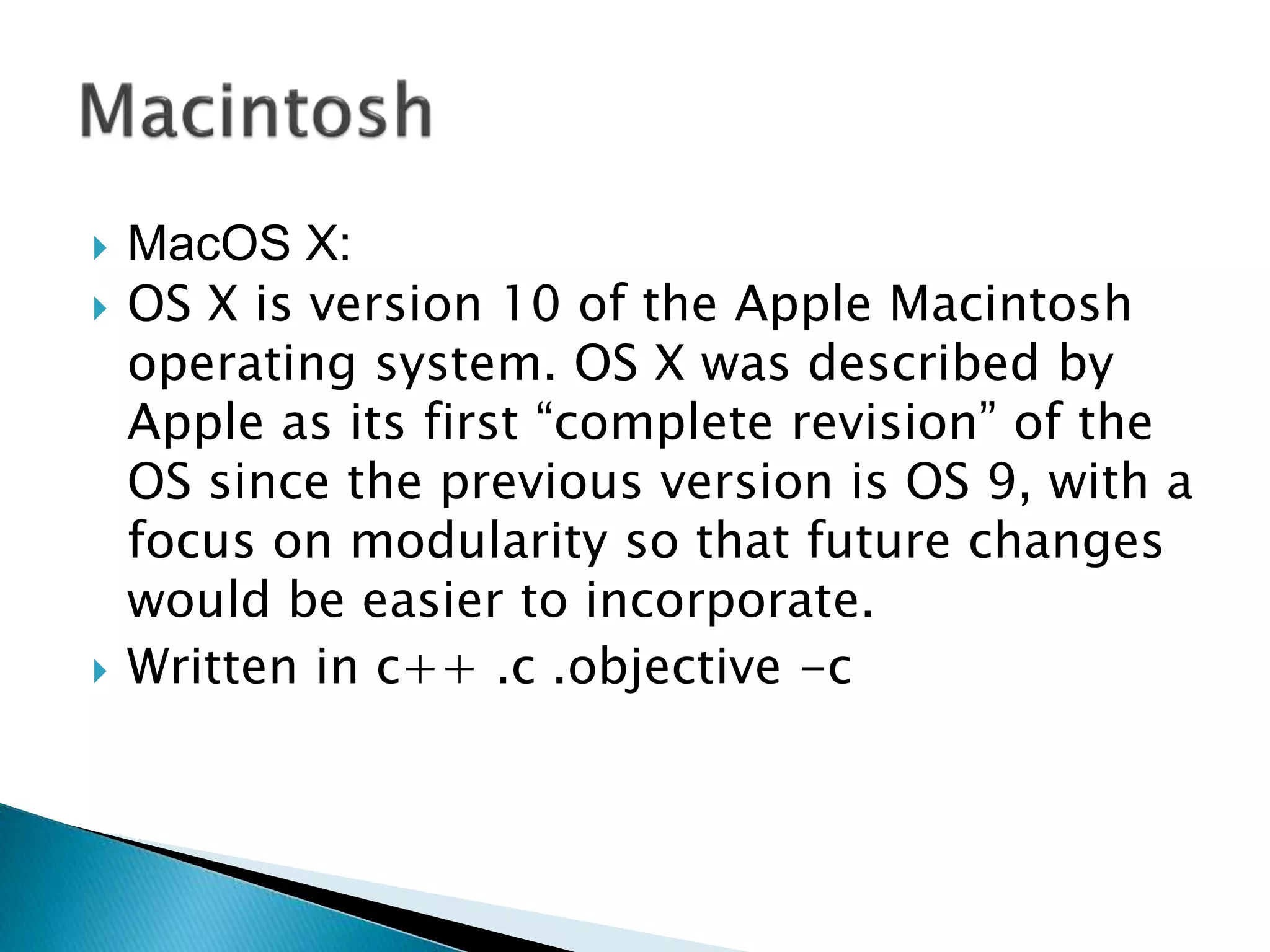 Operating system presentation | PPTX