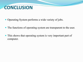 Operating system ppt | PPTX | Operating Systems | Computer Software and ...