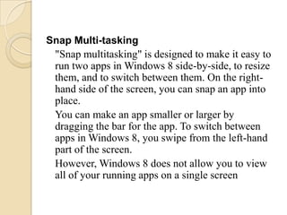 Multitasking Using Snapview Operating system presentation | PPTX