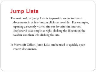 Jump List Path lecture:Operating Syste Ms | PPT