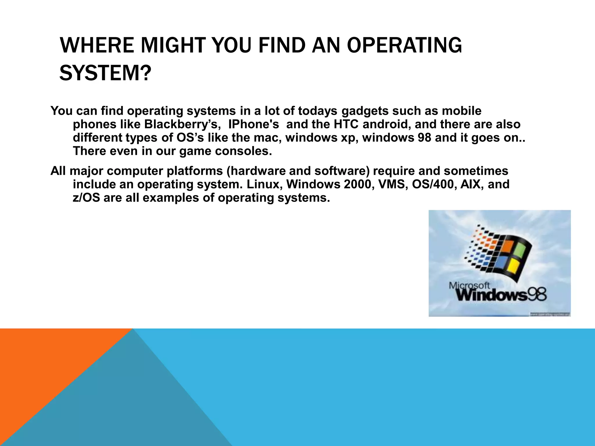 Operating systems | PPT